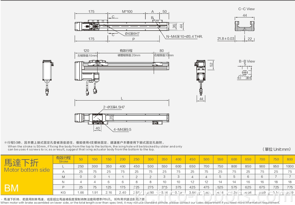 Linear Guides With A Maximum Stroke Of 800mm